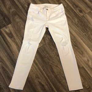 American Eagle Bby Pink Distressed Jegging 8 Short